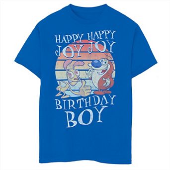 Boys 8-20 Nickelodeon Ren & Stimpy Birthday Boy Joy Graphic Tee