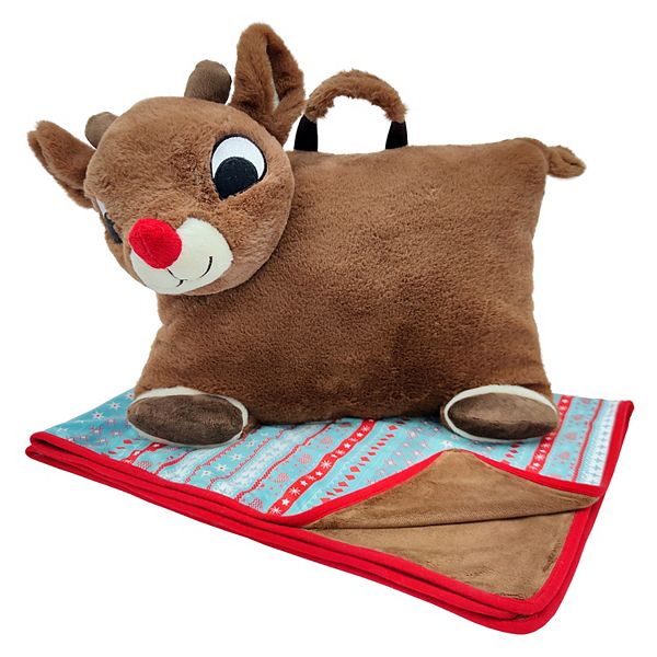 Lids Detroit Lions Holiday Reindeer Blanket and Pillow Combo Set