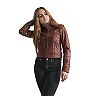 Women's Whet Blu Charlotte Western Moto Crop Leather Jacket