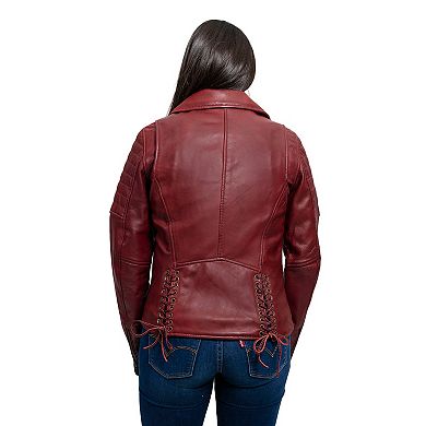 Women's Whet Blu Asymmetrical Moto Leather Jacket