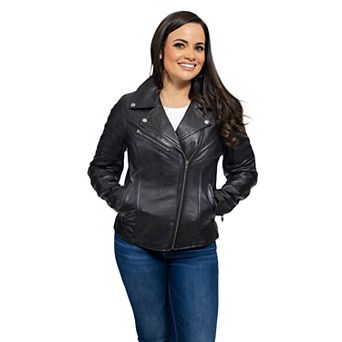 Women's Whet Blu Asymmetrical Moto Leather Jacket