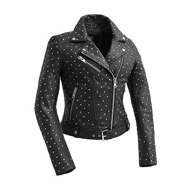 Women's Whet Blu Claudia Studded Leather Jacket