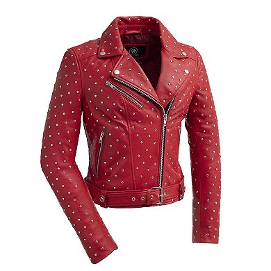 Women's Whet Blu Claudia Studded Leather Jacket