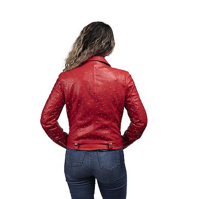 Women's Whet Blu Claudia Studded Leather Jacket