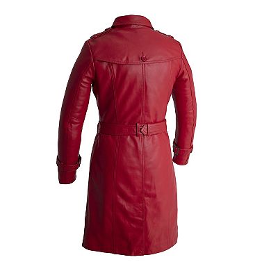 Women's Whet Blu Ashley Leather Trench Coat