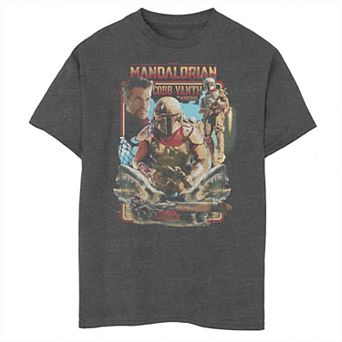 Boys 8-20 Star Wars: The Mandalorian Helmet Ona Cobb Poster Graphic Tee