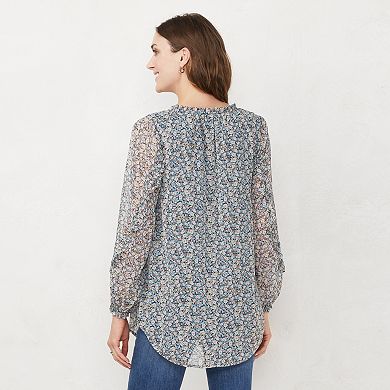 Women's LC Lauren Conrad Shirttail Ruffle-Sleeve Tunic