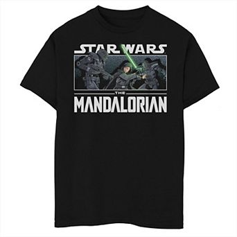Boys 8-20 Star Wars: The Mandalorian Luke Vs Dark Troopers Graphic Tee