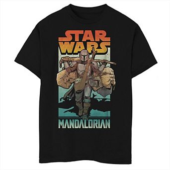 Boys 8-20 Star Wars: The Mandalorian Mando On Foot Logo Graphic Tee