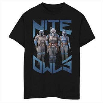 Boys 8-20 Star Wars: The Mandalorian Nite Owl Group Shot Graphic Tee