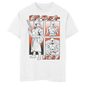 Boys 6-20 Star Wars: The Mandalorian Boba Manga Kanji Graphic Tee