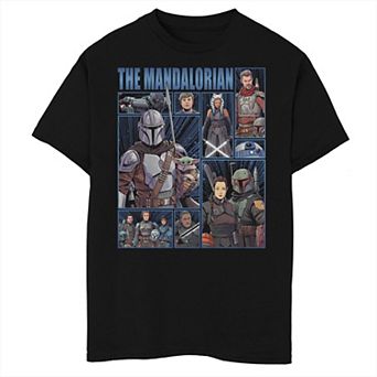 Boys 6-20 Star Wars: The Mandalorian Cast Of Many Group Shot Graphic Tee