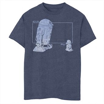 Boys 6-20 Star Wars: The Mandalorian Grogu R2 Vintage Graphic Tee