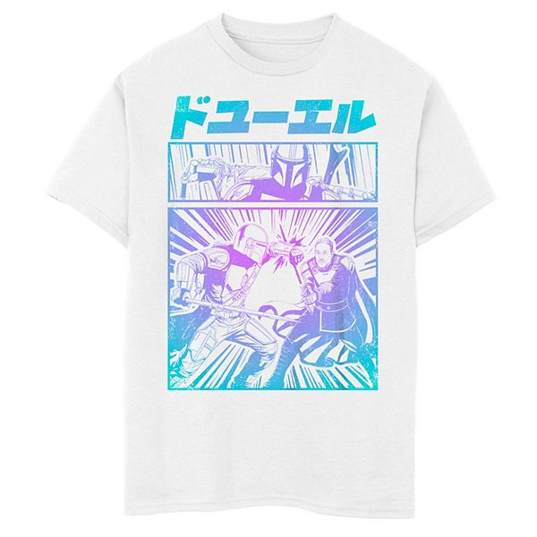 Boys 8 Star Wars The Mandalorian The Duel Kanji Graphic Tee