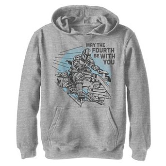 Boys 8-20 Star Wars May The Fourth Be With You Mando Speeder Hoodie