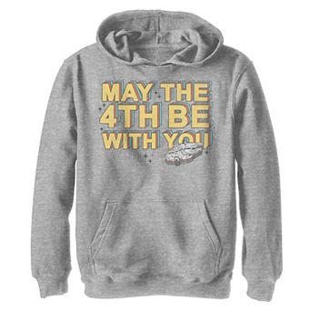 Boys 8-20 Star Wars May The Fourth Be With You Ship Portrait Hoodie