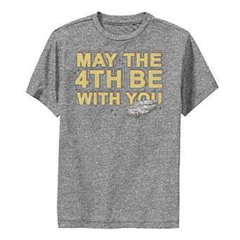 Boys 8-20 Star Wars May The Fourth Be With You Ship Portrait Performance Tee
