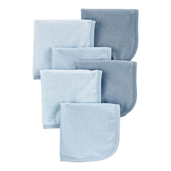 Carter's Baby Boys 6-Pack Wash Cloths OSZ Blue