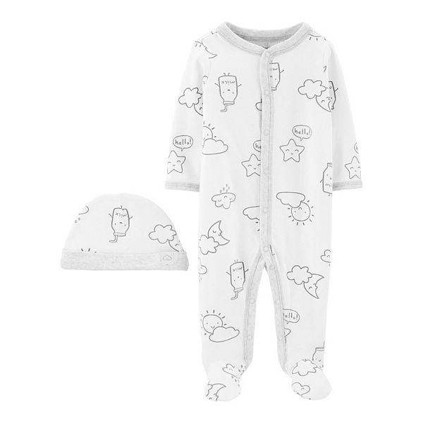 Baby Carter's 2Piece Cap & SnapUp Sleep & Play Set