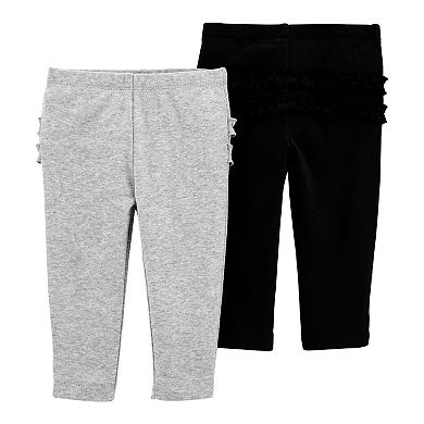 Baby Girl Carter's 2-Pack Ruffle Cotton Pants