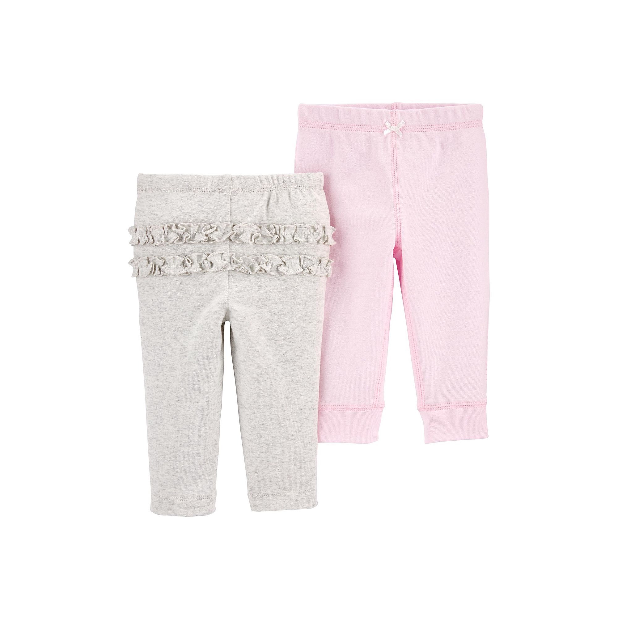 Baby Girl Carters 2-Pack Cotton Pants, Girls, Size: 12 Months, Assorted