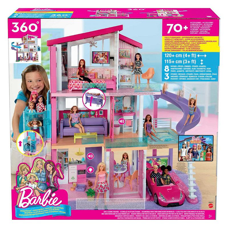 Barbie Dreamhouse Dollhouse With 70+ Accessories  Working Elevator  Lights & Sounds