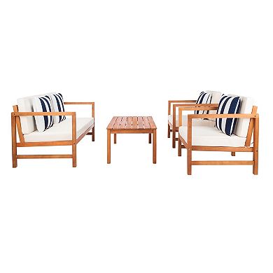 Safavieh Montez Outdoor Loveseat, Chair & Coffee Table 8-piece Set