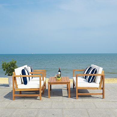 Safavieh Montez Outdoor Loveseat, Chair & Coffee Table 8-piece Set