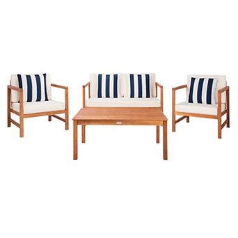 Safavieh Montez Outdoor Loveseat, Chair & Coffee Table 8 pc Set