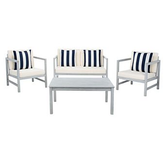 Safavieh Montez Outdoor Loveseat, Chair & Coffee Table 8 pc Set