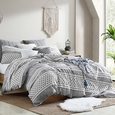 Swift Home Atayal Cotton Jacquard 5-Piece Comforter Set with Shams and Decorative Pillows