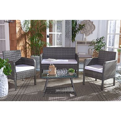 Safavieh Aboka Loveseat, Chair & Coffee Table 4-piece Set