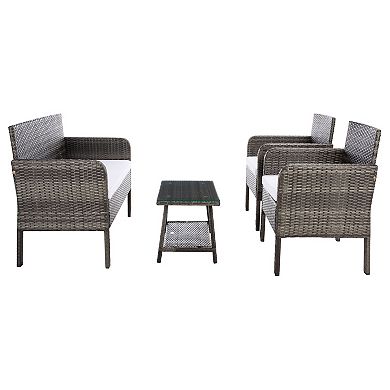 Safavieh Aboka Loveseat, Chair & Coffee Table 4-piece Set