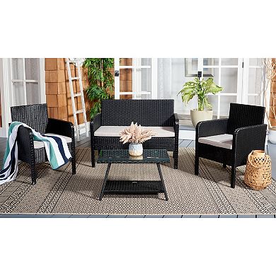 Safavieh Aboka Loveseat, Chair & Coffee Table 4-piece Set