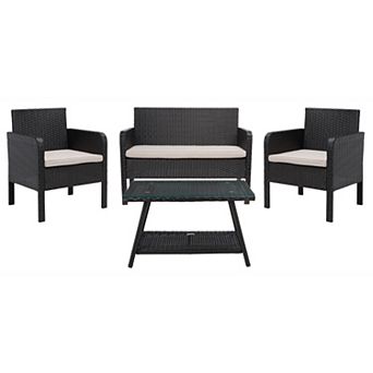 Safavieh Aboka Loveseat, Chair & Coffee Table 4 pc Set