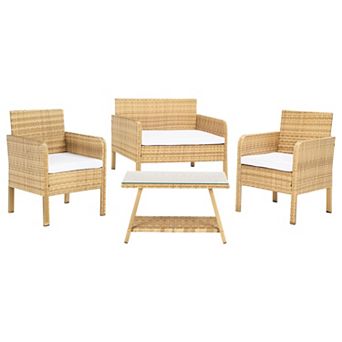 Safavieh Aboka Loveseat, Chair & Coffee Table 4 pc Set