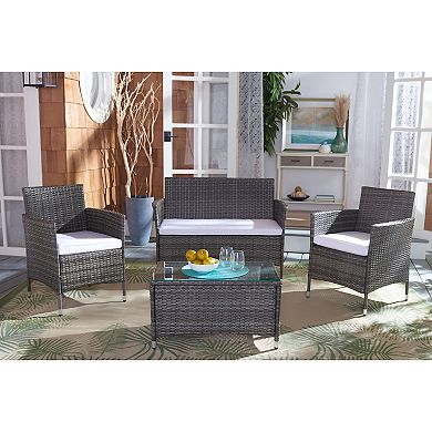 Safavieh Bandele Loveseat, Chair & Coffee Table 4-piece Set