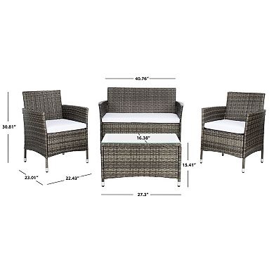 Safavieh Bandele Loveseat, Chair & Coffee Table 4-piece Set