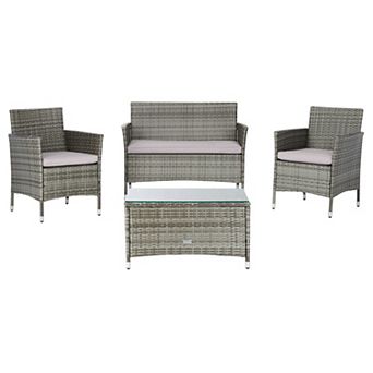Safavieh Bandele Loveseat, Chair & Coffee Table 4 pc Set
