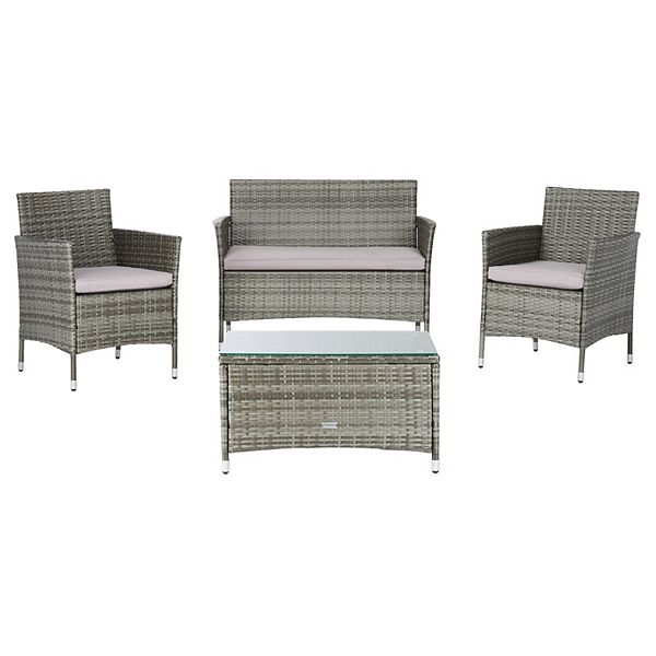 Safavieh Bandele Loveseat, Chair & Coffee Table 4-piece Set