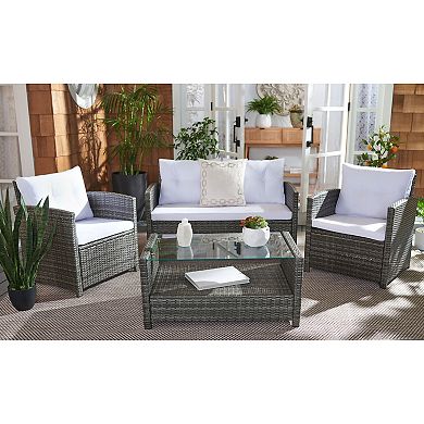 Safavieh Vellor Loveseat, Chair & Coffee Table 4-piece Set