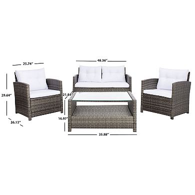 Safavieh Vellor Loveseat, Chair & Coffee Table 4-piece Set