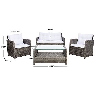 Safavieh Vellor Loveseat, Chair & Coffee Table 4-piece Set