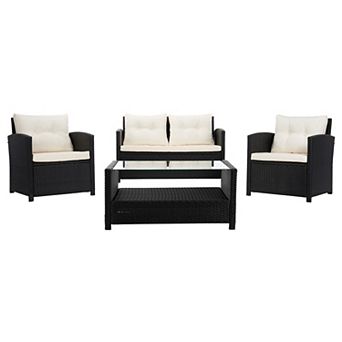 Safavieh Vellor Loveseat, Chair & Coffee Table 4 pc Set
