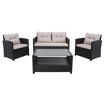 Safavieh Vellor Loveseat, Chair & Coffee Table 4 pc Set