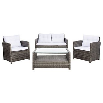 Safavieh Vellor Loveseat, Chair & Coffee Table 4 pc Set