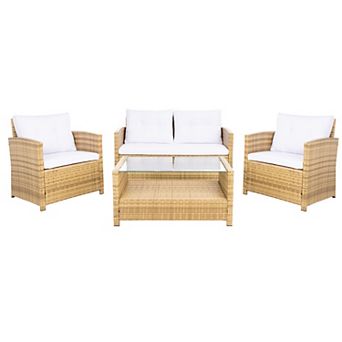 Safavieh Vellor Loveseat, Chair & Coffee Table 4 pc Set