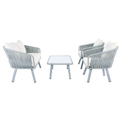 Safavieh Jorda Rope Loveseat, Chair & Coffee Table 4-piece Set