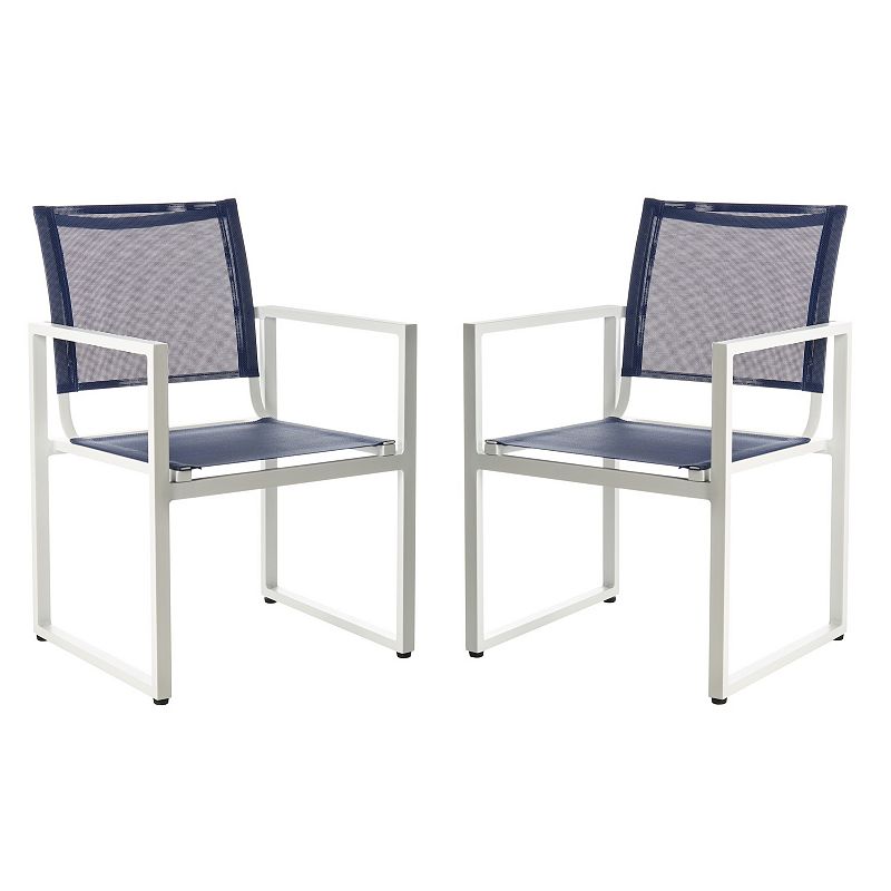 Safavieh Neval Stackable Dining Chair 2-piece Set, White