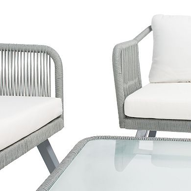 Safavieh Torsla Rope Loveseat, Chair & Coffee Table 4-piece Set